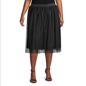 Black Midi Skirt by Worthington Plus Size 1x NWT